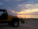 Silver Lake Sand Dunes Jeep Sunset