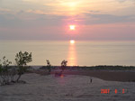Silver Lake Sand Dunes Sunset
